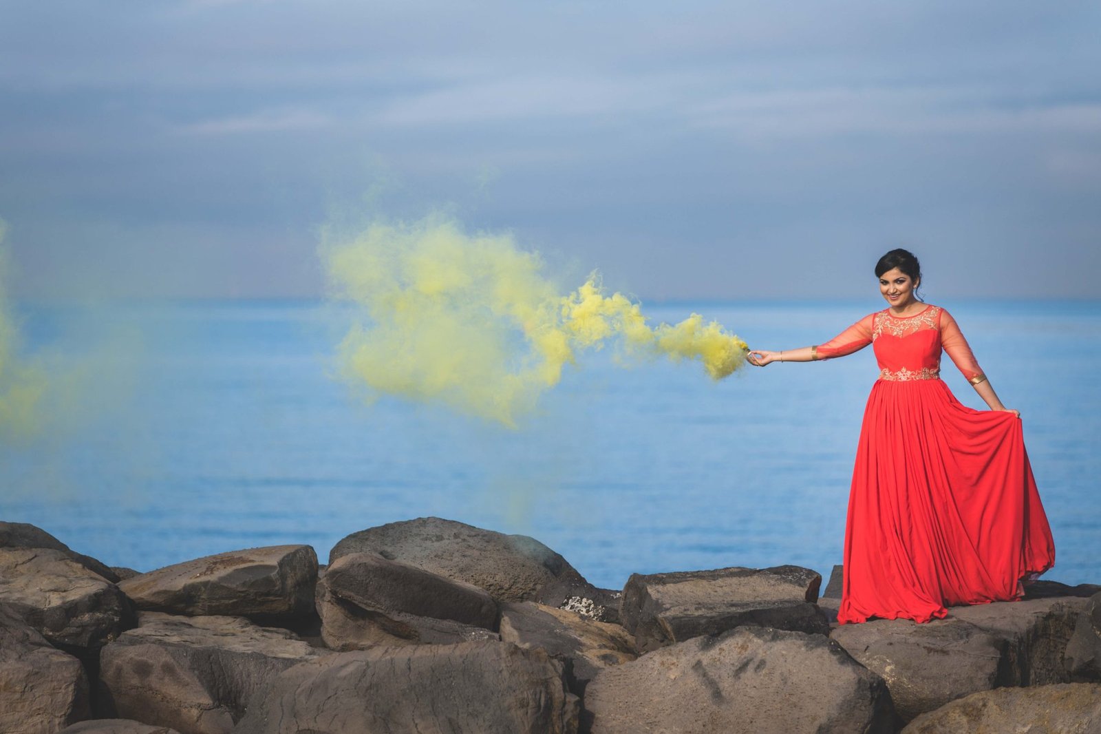 Smoke Bomb Pre Wedding Photography